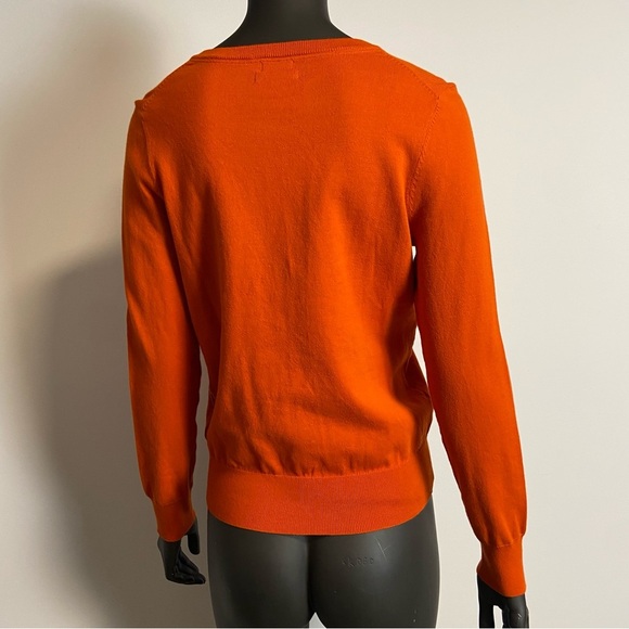 ☁️ Tommy Hilfiger/ Pima cotton orange full button cardigan - Picture 3 of 10